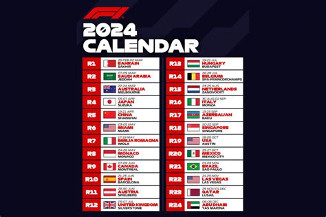 formel 1 2024 kalender